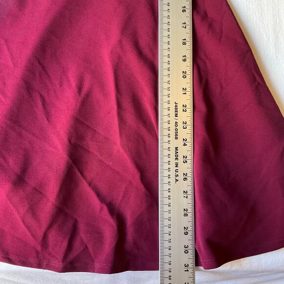 B. Darlin Women Mini Dress size XS Sleeveless A-line Deep Cut sexy Burgundy Red - Picture 4 of 8